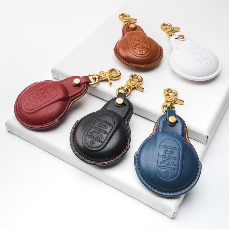 Mini 寶馬 Mini cooper Clubman Countryman JCW 智能鑰匙皮套 - 鑰匙圈/鑰匙包 - 真皮 