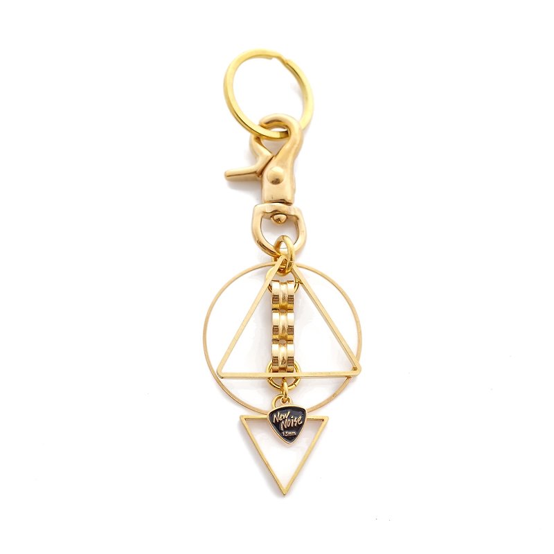 Geometry ft. Guitar String Keychain - Keychains - Other Metals Gold