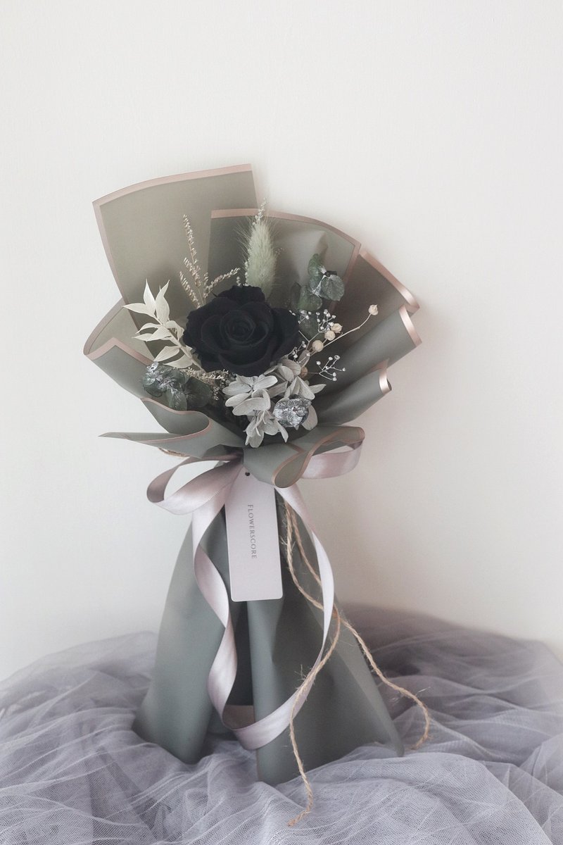 Preserved Rose Single Bouquet Black Series - ช่อดอกไม้แห้ง - พืช/ดอกไม้ 