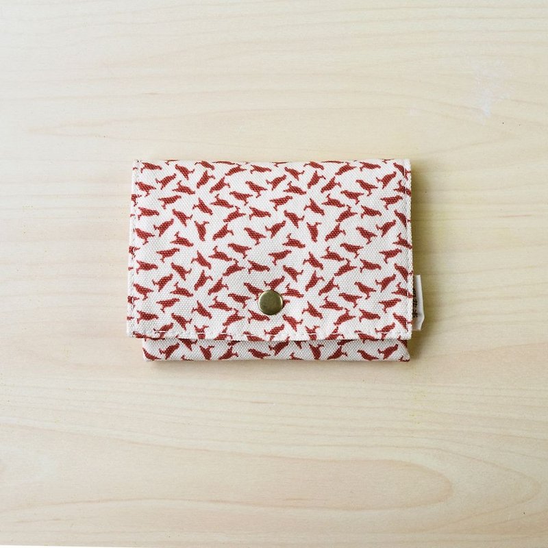 Tissue Paper Handy Pauch / Crested Myna No.4 / Earth Pink - อื่นๆ - ผ้าฝ้าย/ผ้าลินิน 
