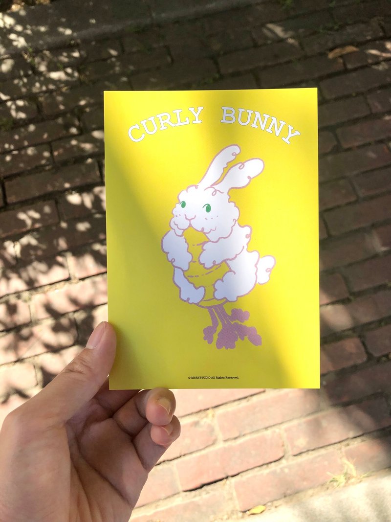 Juanjuan rabbit loves to eat golden radish | postcard - Cards & Postcards - Paper Yellow