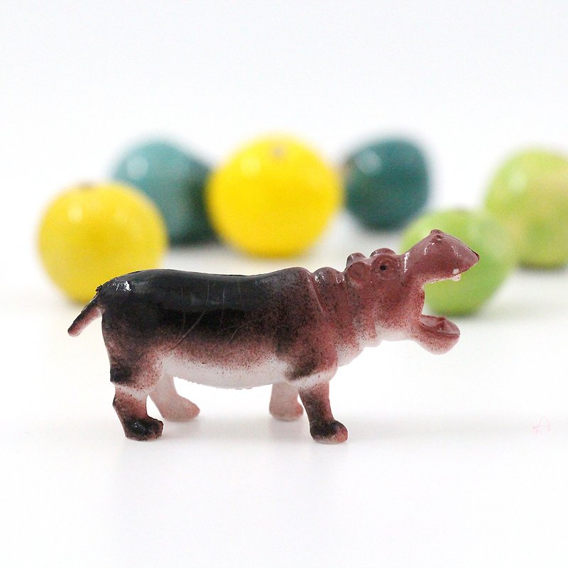 [DIY Creation Material Pack] Hippo Animal Carnival Painted Wood Beading Pack
