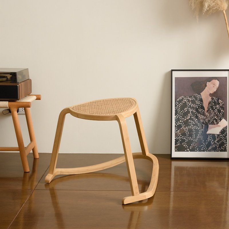 Gudee - TRIRO rattan rocking stool leisure rocking chair - Chairs & Sofas - Bamboo Brown