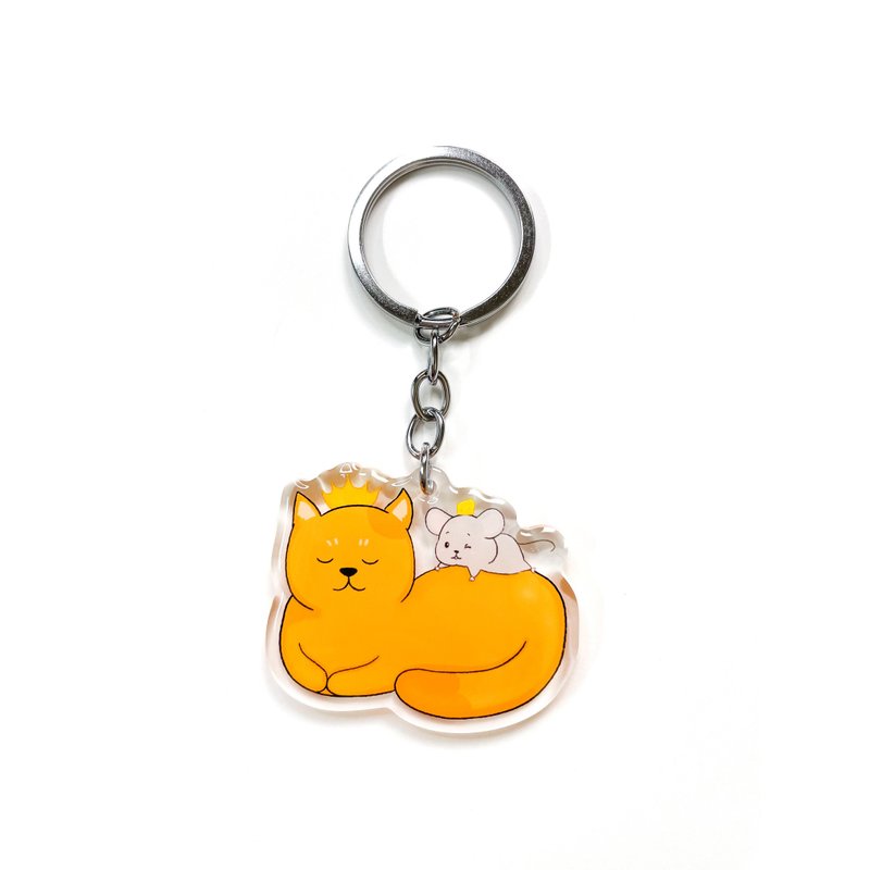 Cat Acrylic Keychain, Double Sided Epoxy Charm, Kawaii Cute Cat Lover Gift - 鑰匙圈/鑰匙包 - 壓克力 