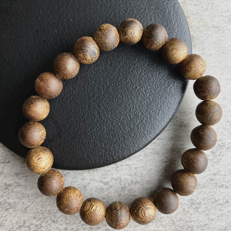 [Round Beads Heavy Oil Model] Natural King Chess Nan Agarwood Single Circle Bracelet 7-12mm - สร้อยข้อมือ - ไม้ 