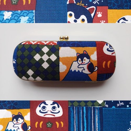 Bagel Baggo 柴犬、達摩、富士山眼鏡盒/筆盒/首飾盒