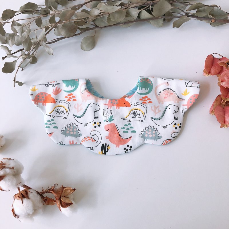 Shimoriya/Yunduo Bib/Double-Sided/Desert Dinosaur - Bibs - Cotton & Hemp Multicolor