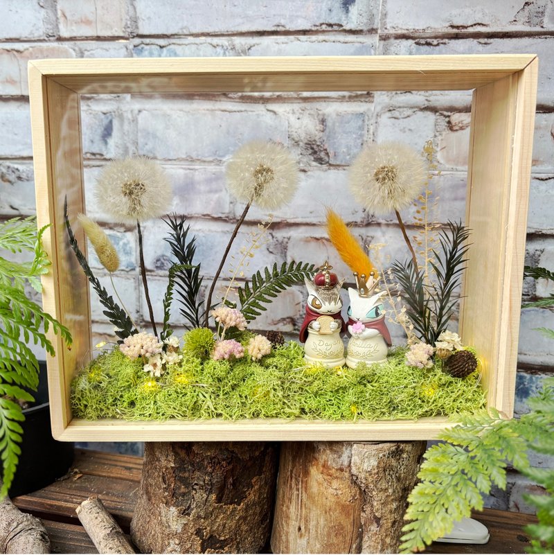 Dandelion Garden Photo Frame Micro Landscape Doll Customized New Wedding Dayang Cat Doll Customized - Items for Display - Plants & Flowers 