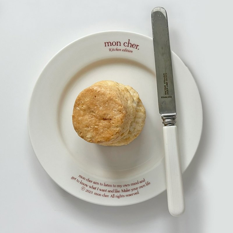 Vintage Red Small Plate 6inch - Small Plates & Saucers - Porcelain White