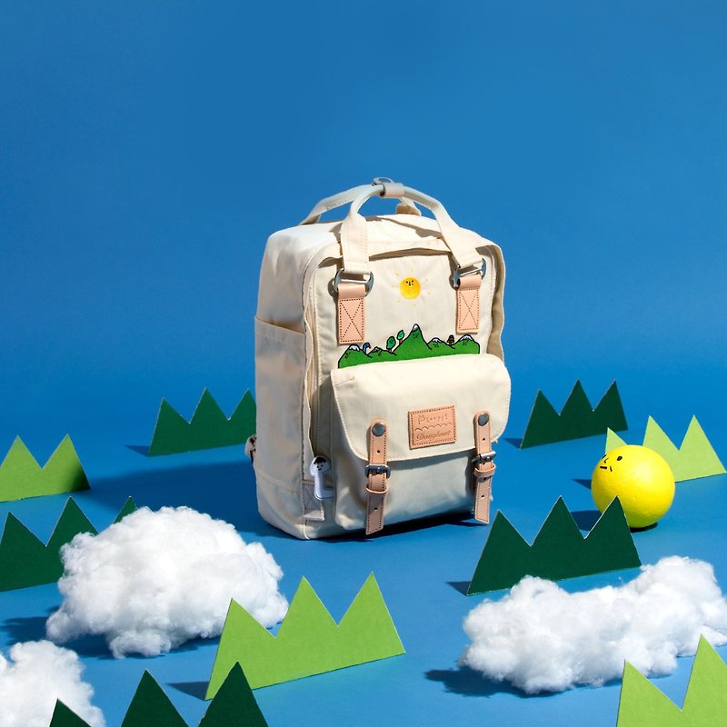 Doughnut x LOOPY Waterproof Macaron Backpack - Vanilla White - Backpacks - Other Man-Made Fibers White