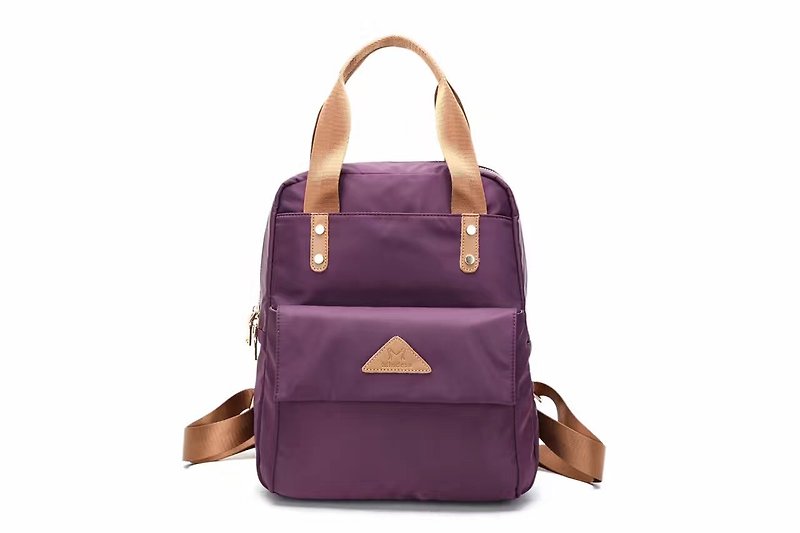 Waterproof portable backpack / laptop bag / computer bag / shoulder bag / red - กระเป๋าแมสเซนเจอร์ - วัสดุกันนำ้ สีม่วง