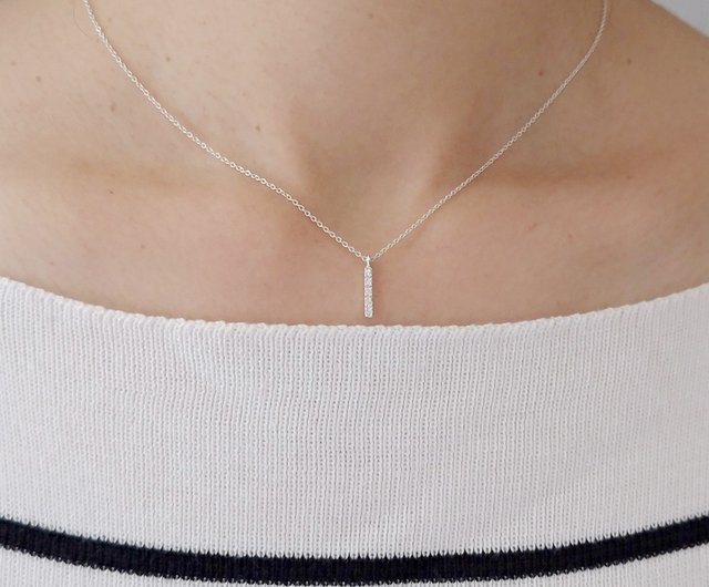 Tiny bar clearance necklace