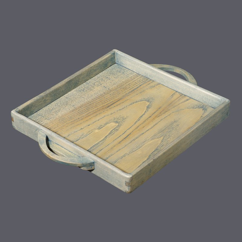 Wood blue coffee tray - 托盤/砧板 - 木頭 藍色