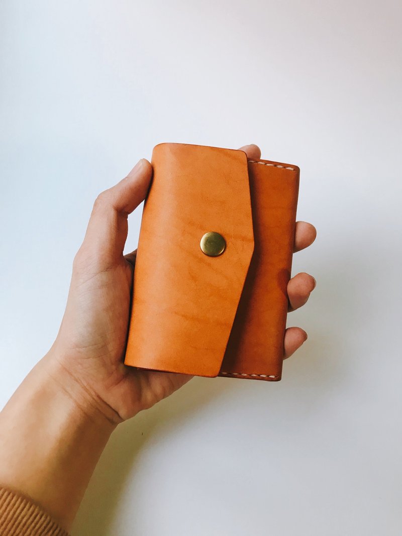 Cowhide Coin Purse / YIYU Handmade Leather Goods - กระเป๋าสตางค์ - หนังแท้ สีนำ้ตาล