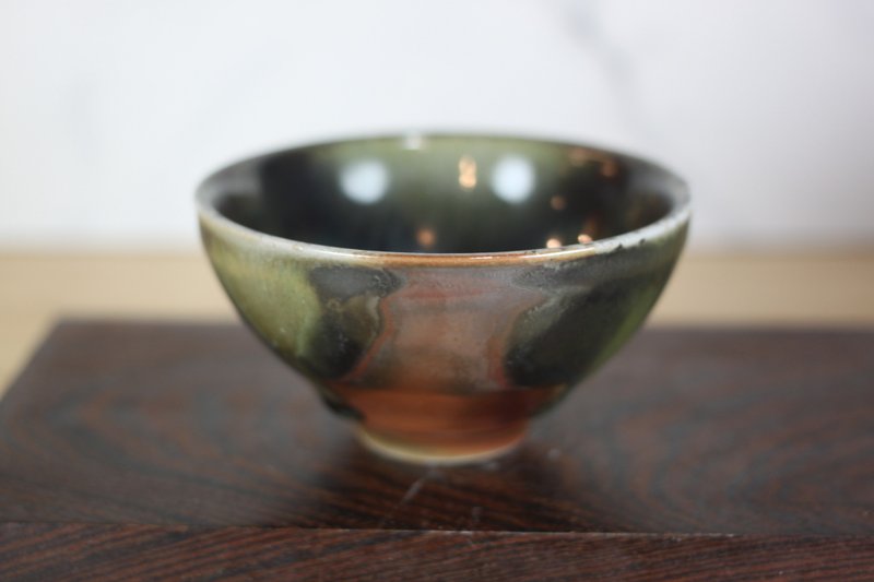 [Christmas Gift Box] 120ml Tianmu glaze wood-fired tea cup tea bowl Yingge famous artist Ye Minxiang's work - ถ้วย - เครื่องลายคราม 