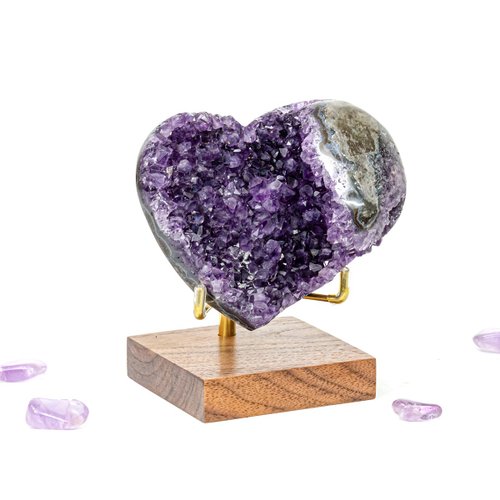 石之王 King Stones - 水晶天然石飾品、原礦 ESP 烏拉圭紫晶愛心 570310 開運小物紫水晶 小資族輕鬆入