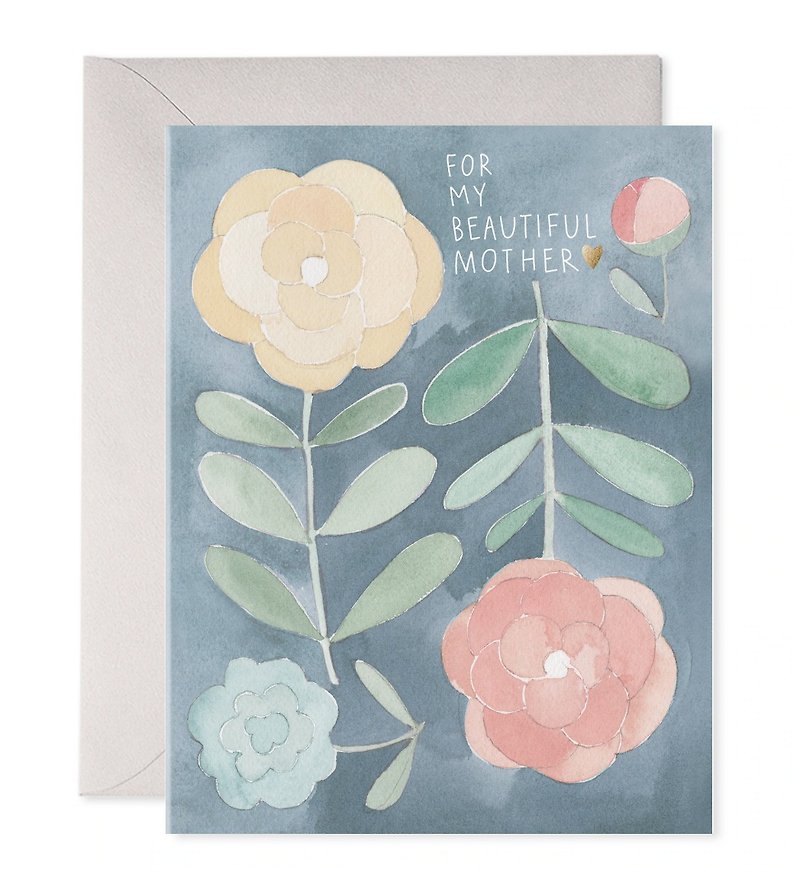 Flower painted mother's day card - การ์ด/โปสการ์ด - กระดาษ 