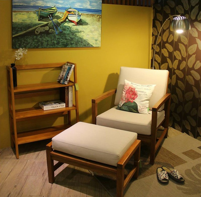 Asian summer footstool Ottoman Asha - Other Furniture - Wood 