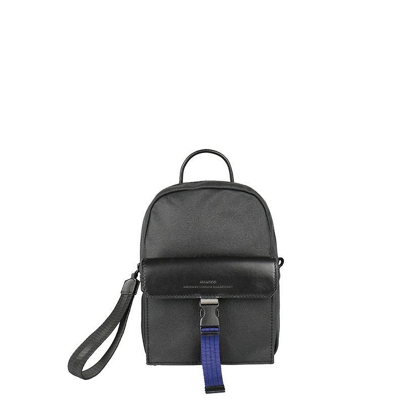[Tiny Tot] Top Wax Multi-Use Mini Pouch - Cool Black - Messenger Bags & Sling Bags - Cotton & Hemp Black