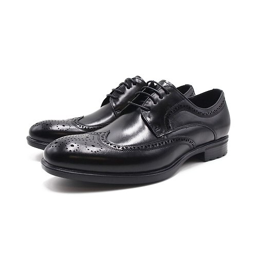 米蘭皮鞋Milano W&M(男)MD輕感菱形紋綁帶紳士皮鞋 男鞋-黑色(另有咖色)