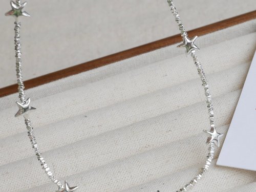 925 sterling silver star Silver necklace