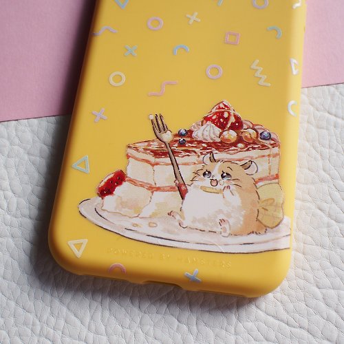 Powered By Hamsters 草莓蛋糕, 繽紛彩色iphone手機殼, iphone 12/ 12pro , 12mini, 11, Xs