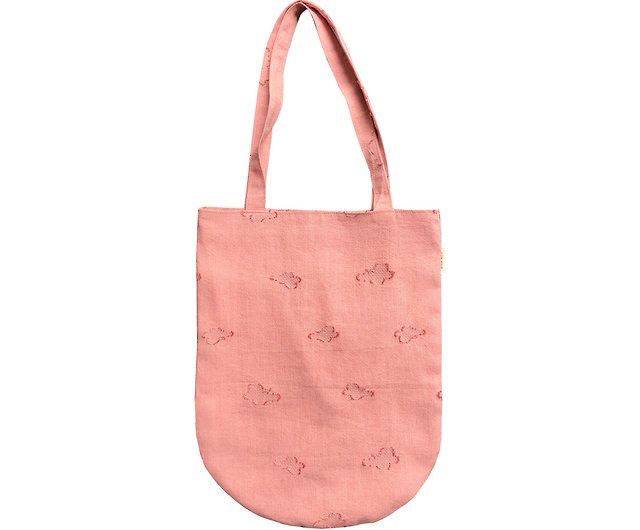 French sand washed cut flower flax egg-shaped shoulder bag smoked