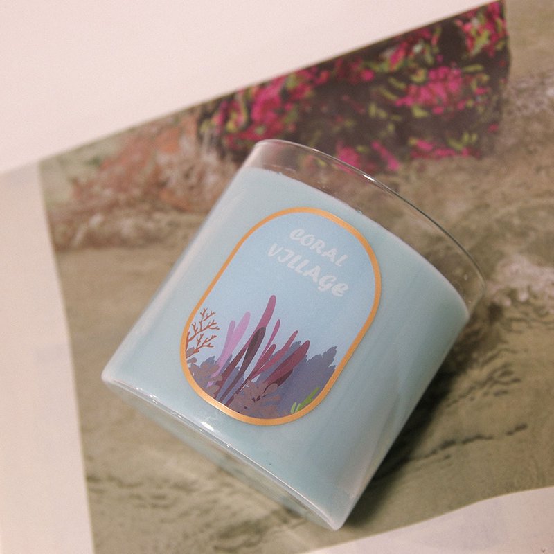 PRAY Busan Edition Candle- Coral Village /16.93oz - Candles & Candle Holders - Glass Blue