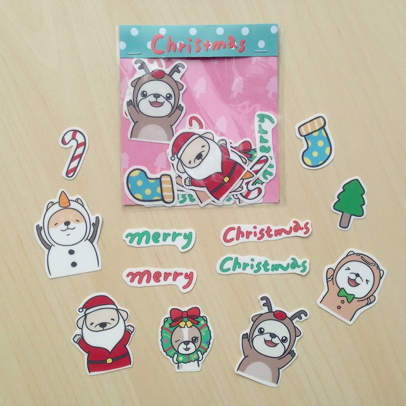 Christmas party | Christmas stickers set - สติกเกอร์ - กระดาษ ขาว