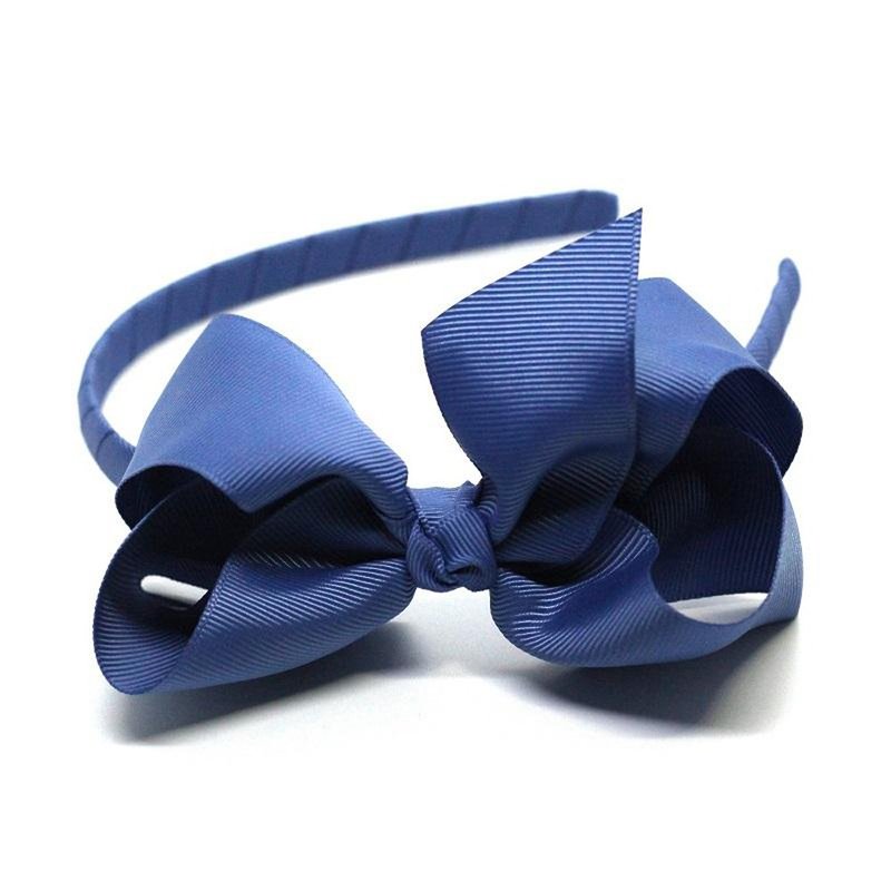 British Ribbies Bow Hair Tie-Smoky Blue - เครื่องประดับผม - เส้นใยสังเคราะห์ 