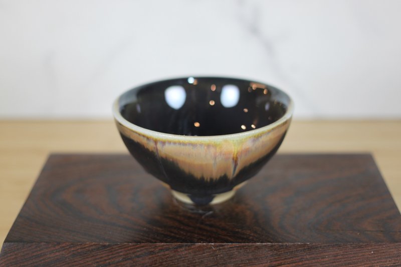 【送禮好物】120ml 天目釉 柴燒茶杯 茶碗 鶯歌名家葉敏祥作品 - 茶壺/茶杯/茶具 - 瓷 