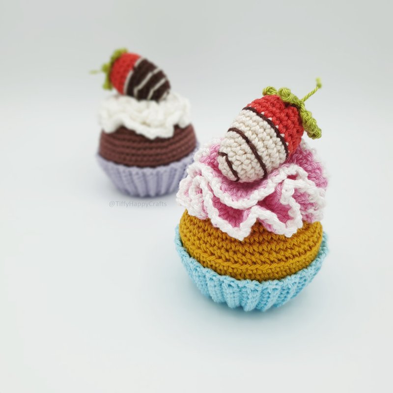 Strawberry Cupcakes | Amigurumi Crochet PATTERN PDF - 手工藝教學/工具書 - 其他材質 