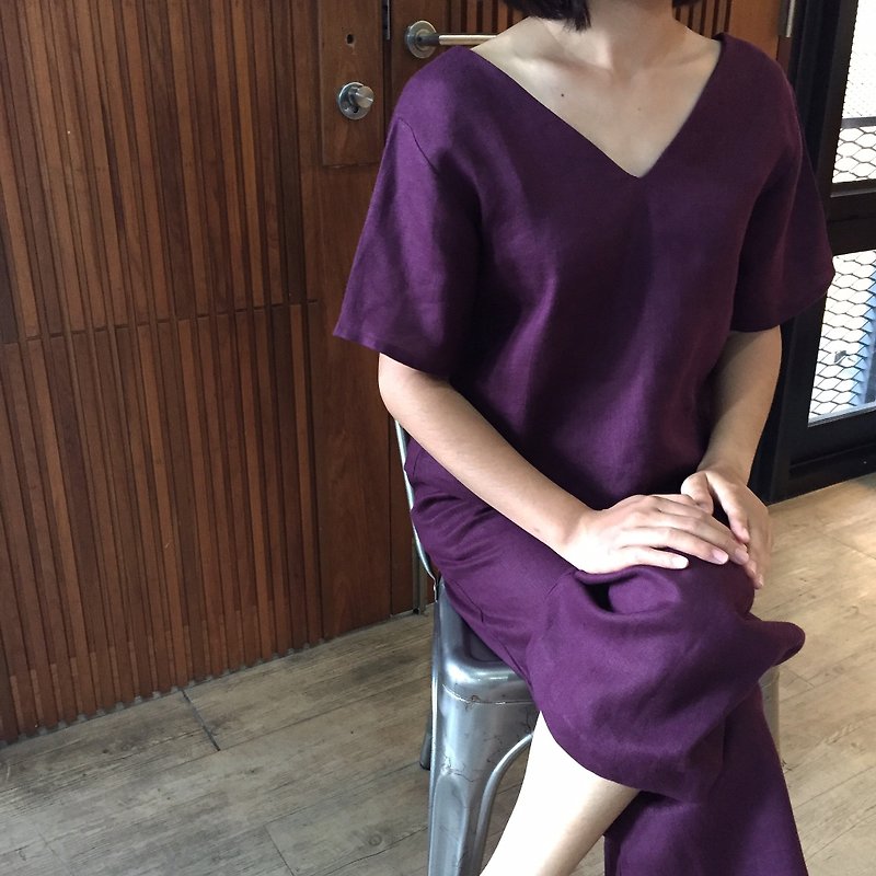 Linen clothing - Women's T-Shirts - Cotton & Hemp Purple