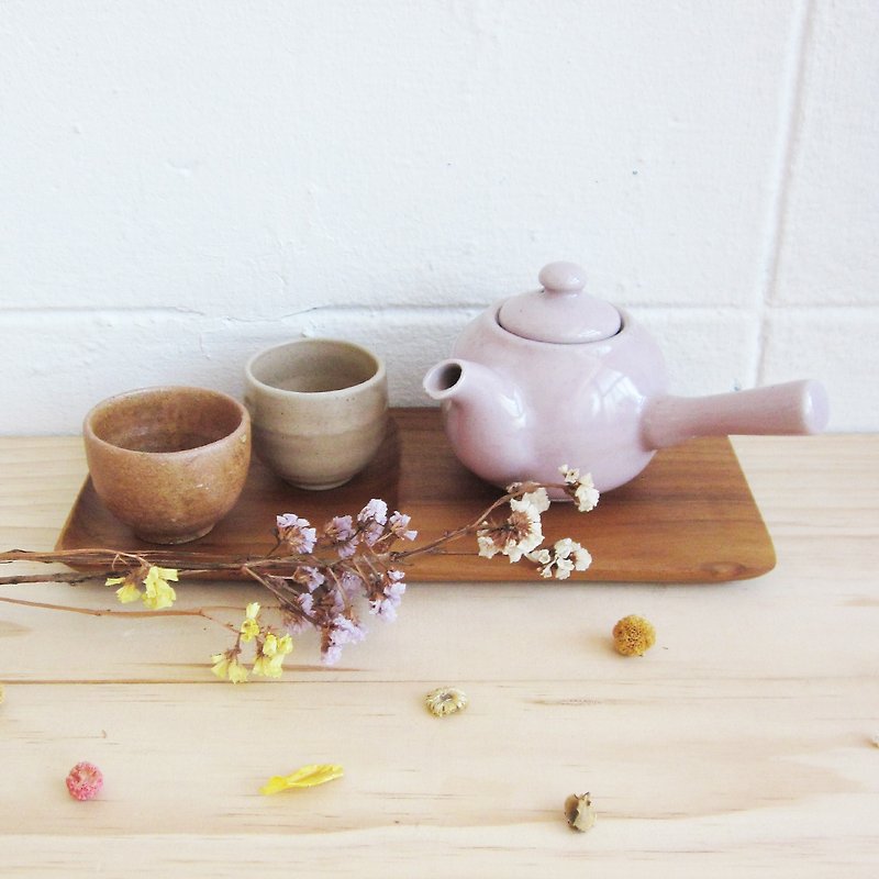 タン/ SET34によって選択された手作りの陶器ティーセット。 - 花瓶・植木鉢 - 陶器 ピンク