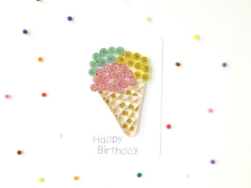 Hand made decorative cards-ice cream - Cards & Postcards - Paper Multicolor