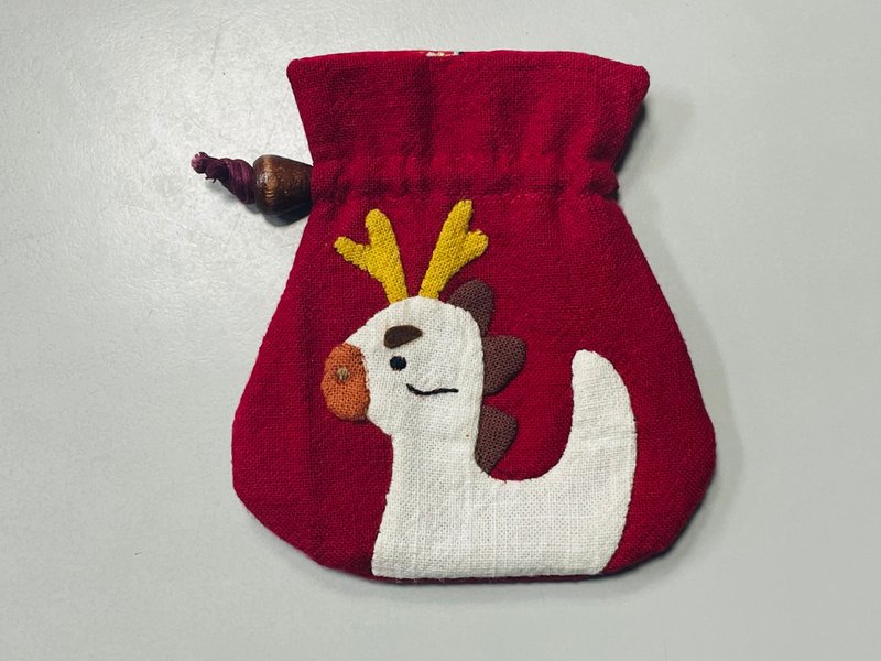 龍龍束口袋 - 其他 - 棉．麻 紅色