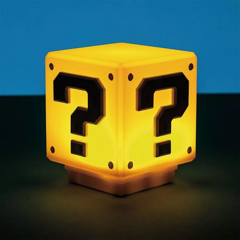 【任天堂超級瑪利歐】問號磚塊 迷你造型燈  按壓升級音效夜燈 - 燈具/燈飾 - 其他材質 