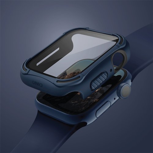 UNIQ Apple Watch 40/44mm Torres全包覆鋼化玻璃抗菌錶殼