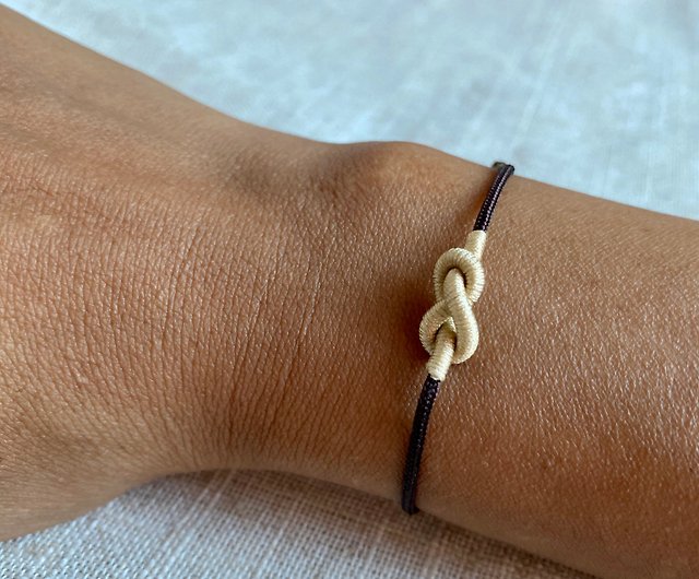 Set of Two Sailor Knot Bracelets White Rope Bracelet in Your - Etsy