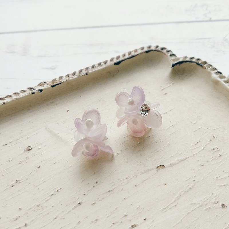 momolico  flower earring  - Earrings & Clip-ons - Other Materials Purple