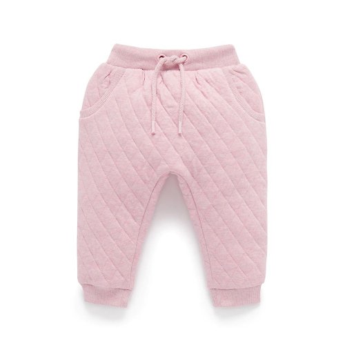 Purebaby有機棉 澳洲Purebaby有機棉女童鋪棉長褲 1T~4T 粉色