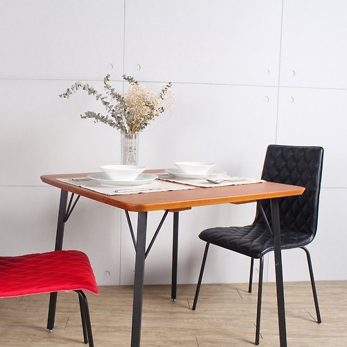 惠風堂時尚家居 HFT FURNITURE STORE 簡約復古 曲木餐椅 / 菱格紋皮革餐椅