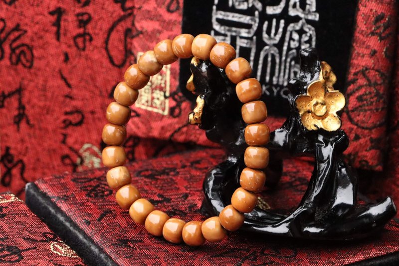 庫克念珠 菩提子手珠 8x7mm 手鏈 串珠設計 飾品 客製化設計 手串 - 手鍊/手環 - 植物．花 