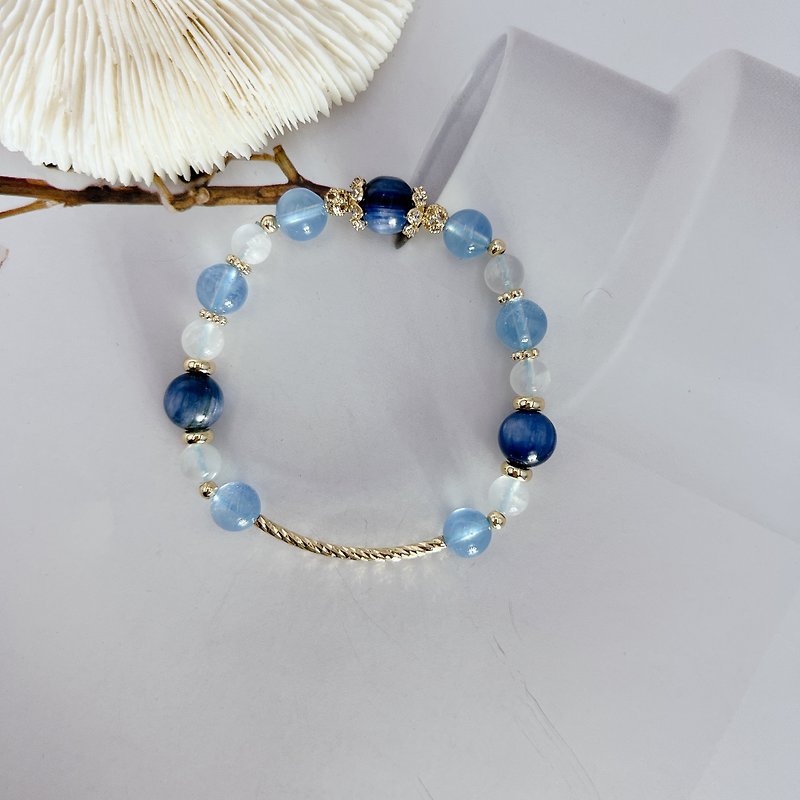 Blue Moonlight | Aquamarine | Stone| Customized Bracelet - สร้อยข้อมือ - คริสตัล 