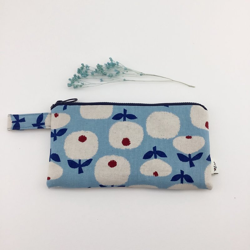 A little bit of flowers - mobile phone bag / pencil case / wallet / universal bag - Wallets - Cotton & Hemp 