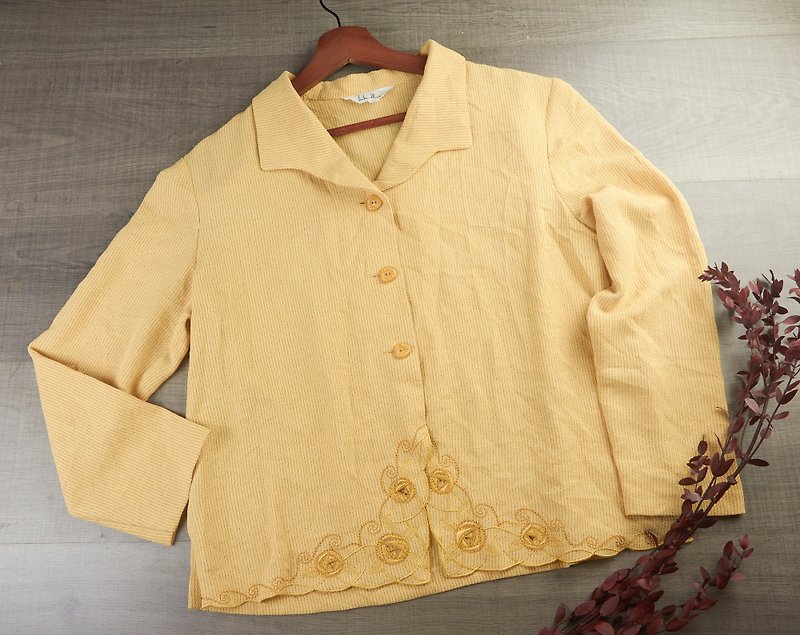 Japan Women vintage blouse | Long sleeve blouse | Women's vintage clothing | vin - Women's Shirts - Other Materials Orange