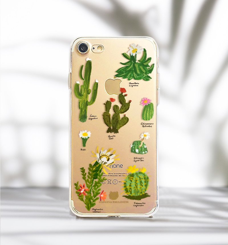 Cactus iphone 8 plus case iphone 7 case Flowers phone case Samsung j7 pro case - Phone Cases - Plastic Green