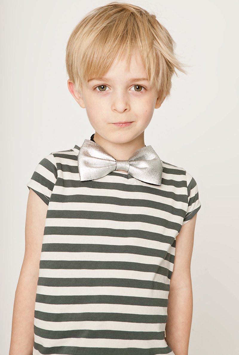 瑞典有機棉童裝透氣親膚上衣 7歲至12歲 條紋 - 男/女童裝 - 棉．麻 黑色