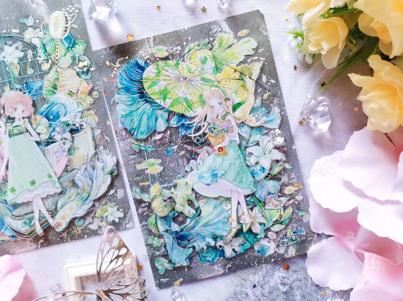 空谷游魚 PET 紙膠帶 立體鐳射 特殊工藝 - 紙膠帶/和紙/PET - 其他材質 藍色