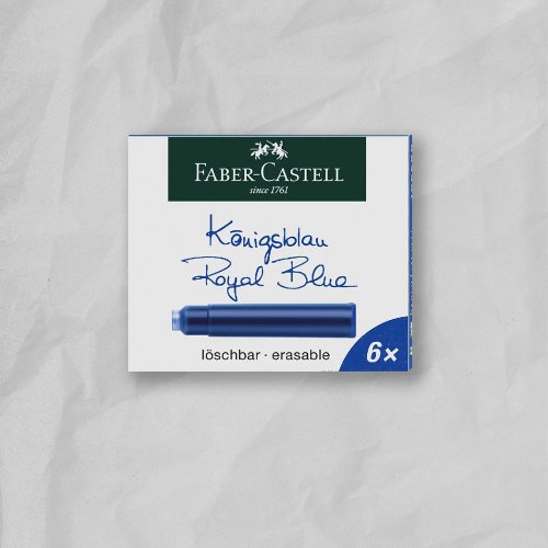 文聚 【Faber-Castell】卡式墨水藍色-6支-2入 (原廠正貨)
